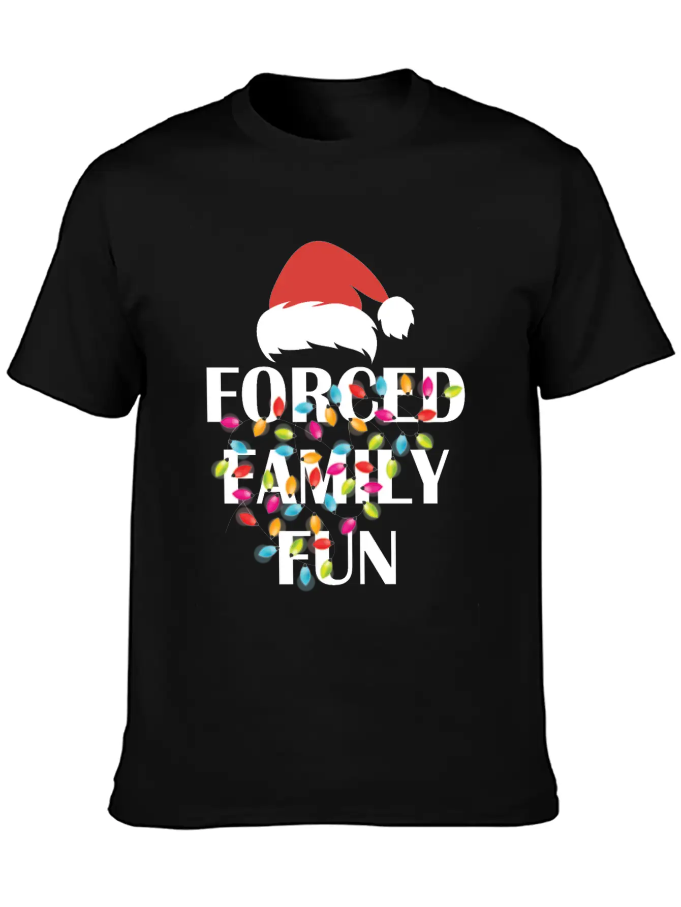 Forced Family Fun Sarcastic Christmas Unisex Casual T-Shirt – Clean Design For Daily Comfort