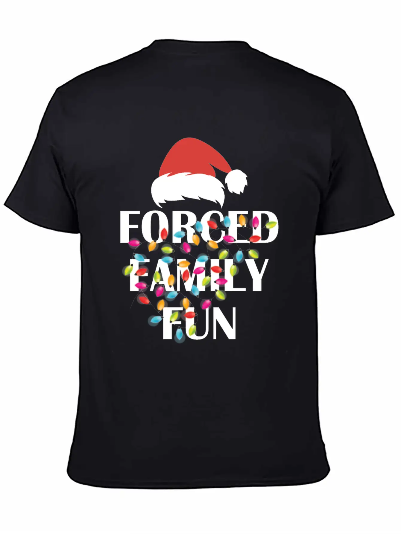 Forced Family Fun Sarcastic Christmas Unisex Casual T-Shirt – Clean Design For Daily Comfort