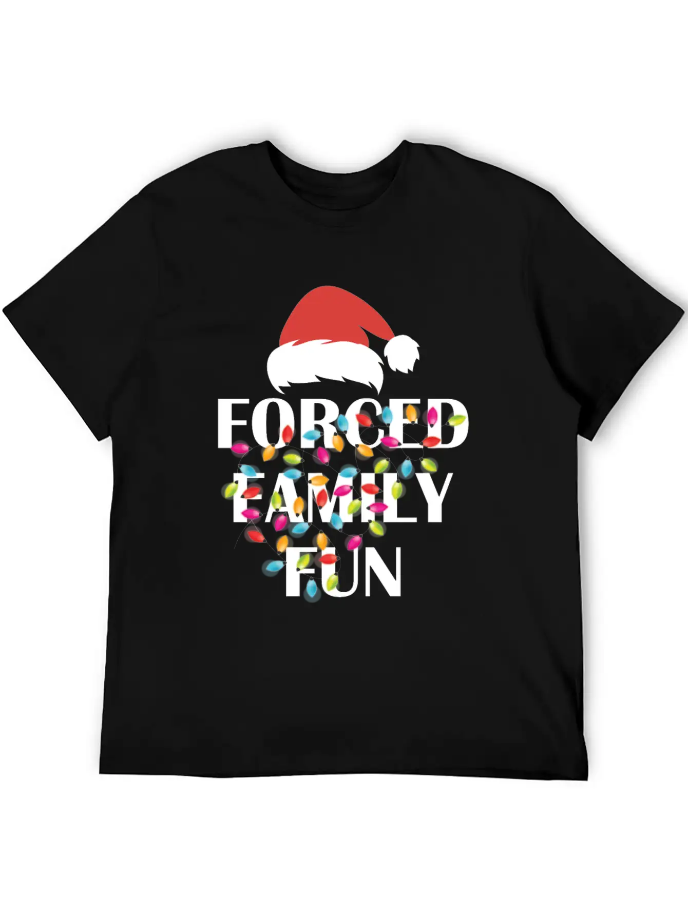 Forced Family Fun Sarcastic Christmas Unisex Casual T-Shirt – Clean Design For Daily Comfort