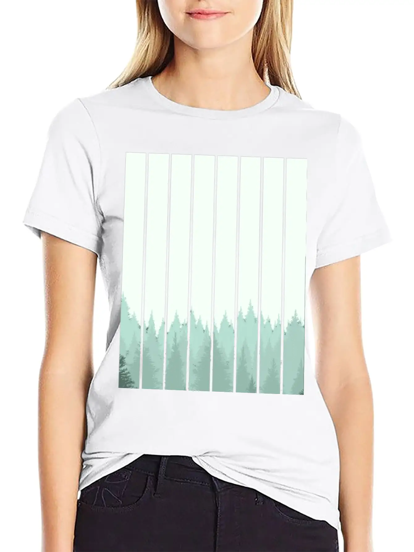 Forest Illustration Artwork Unisex Casual T-Shirt – Clean Design For Daily Comfort