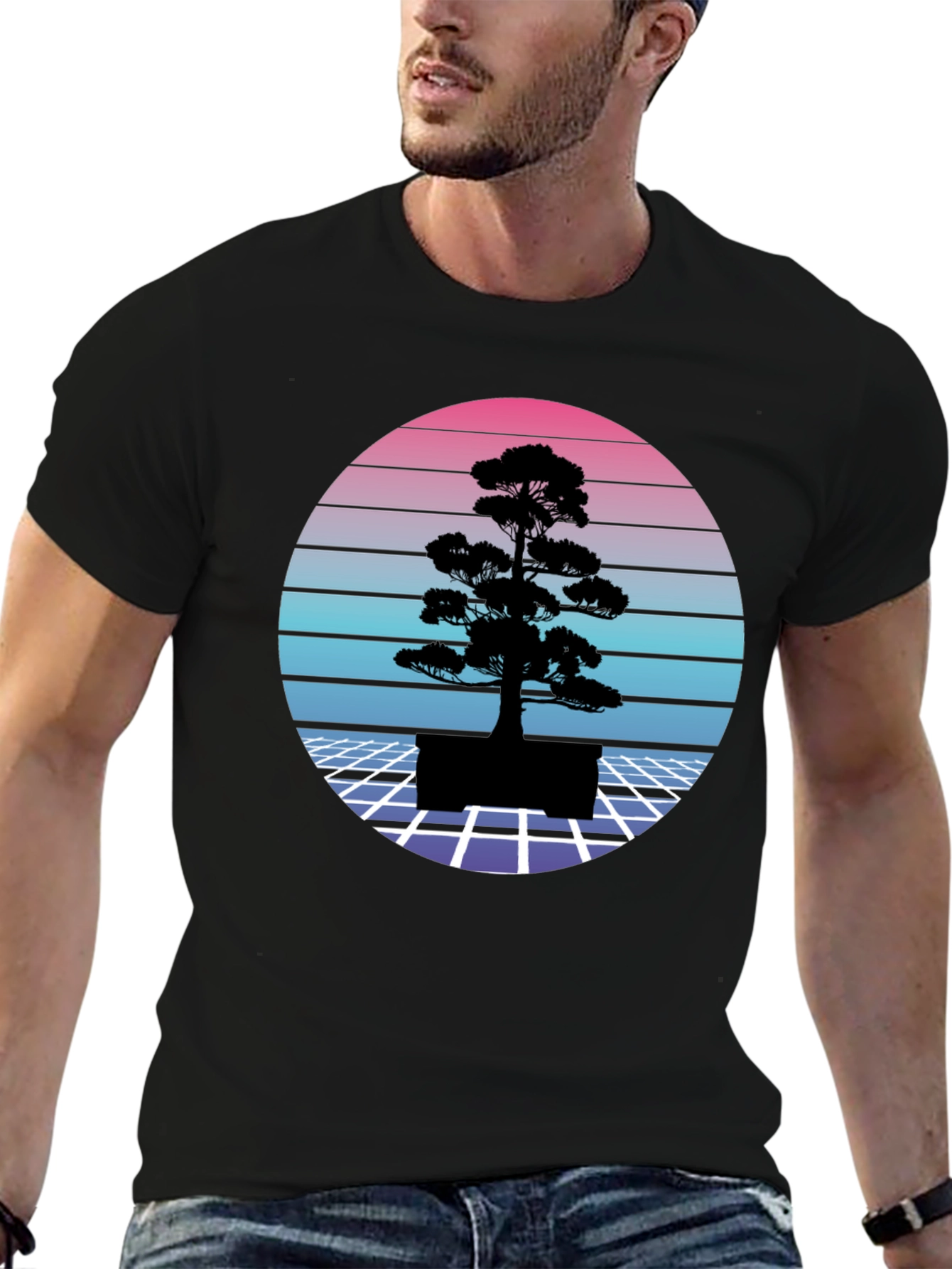 Retro Bonsai T-Shirt - Vaporwave Style
