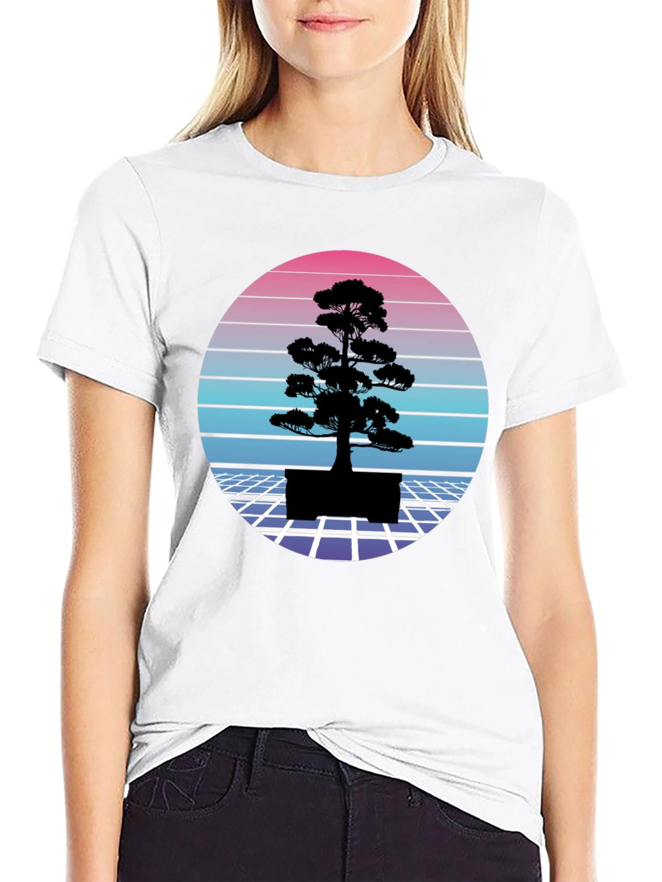 Retro Bonsai T-Shirt - Vaporwave Style