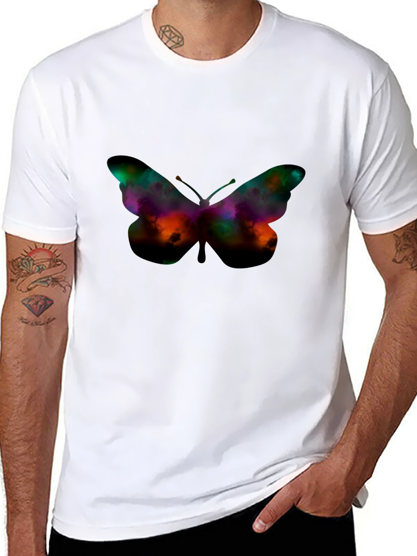 Galaxy Butterfly Graphic T-Shirt