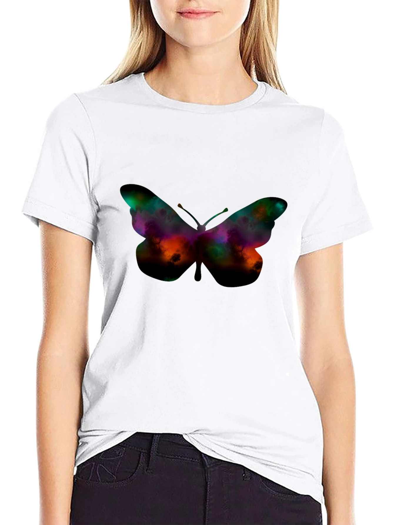 Galaxy Butterfly Graphic T-Shirt