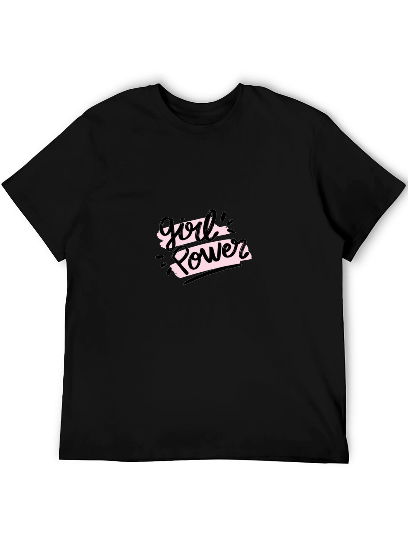 Girl Power Black Graphic Tee - Empowering Style