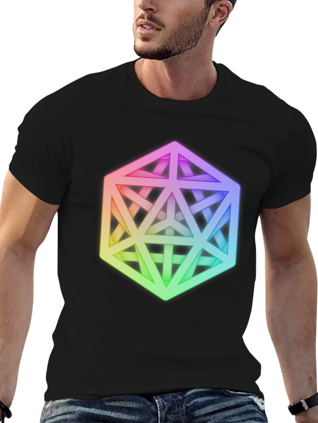 Geometric Illusion Tee - Modern Art Graphic Print