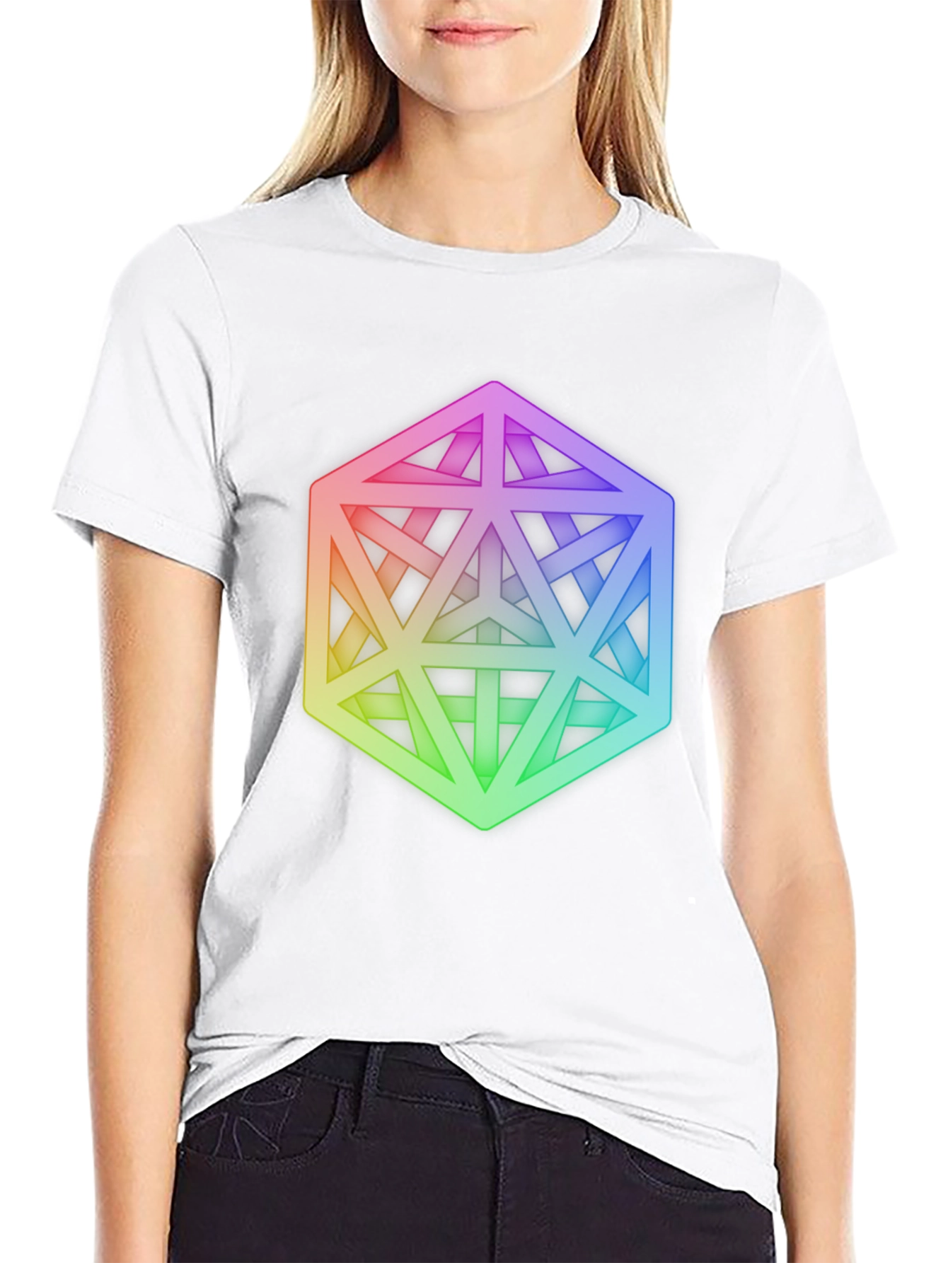 Geometric Illusion Tee - Modern Art Graphic Print