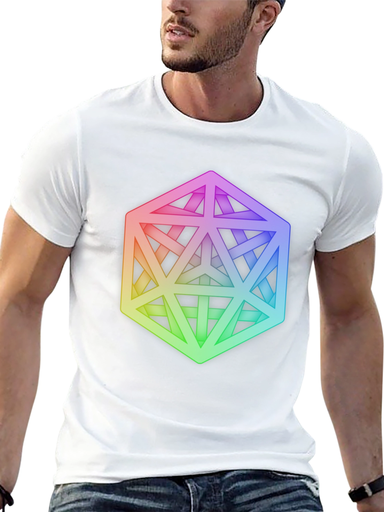 Geometric Illusion Tee - Modern Art Graphic Print