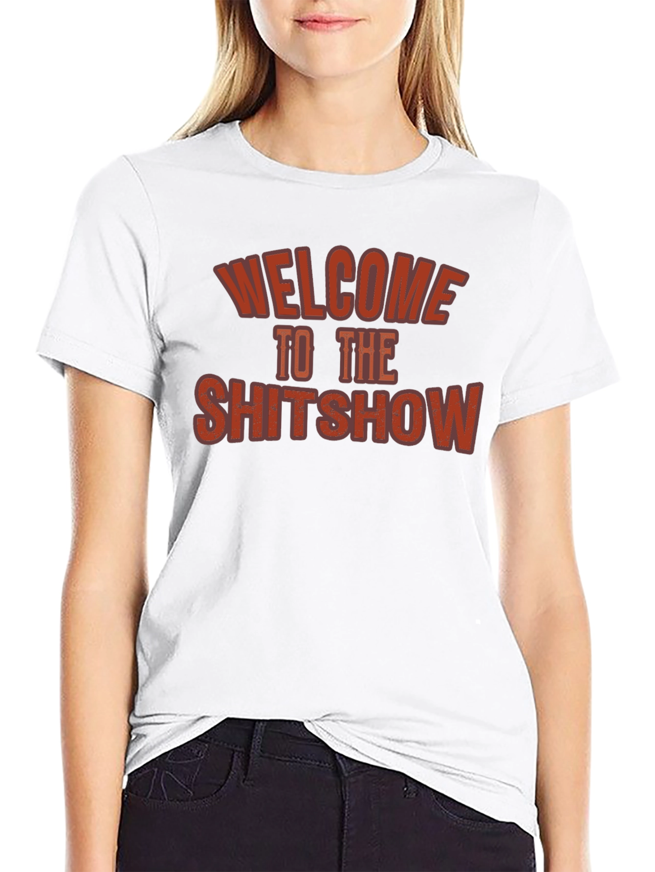 Welcome to The Shitshow T-Shirt - Black Crew Neck