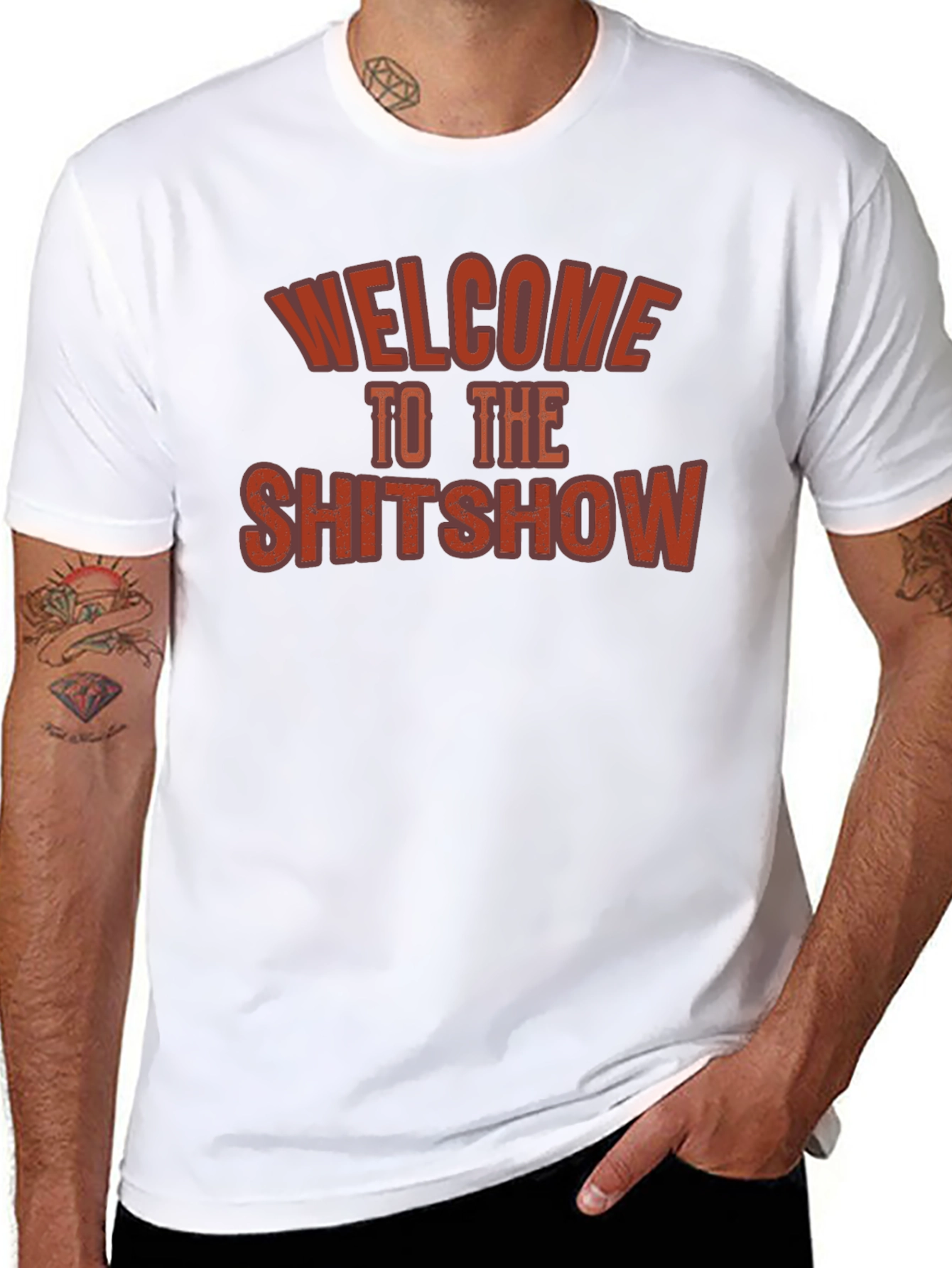 Welcome to The Shitshow T-Shirt - Black Crew Neck
