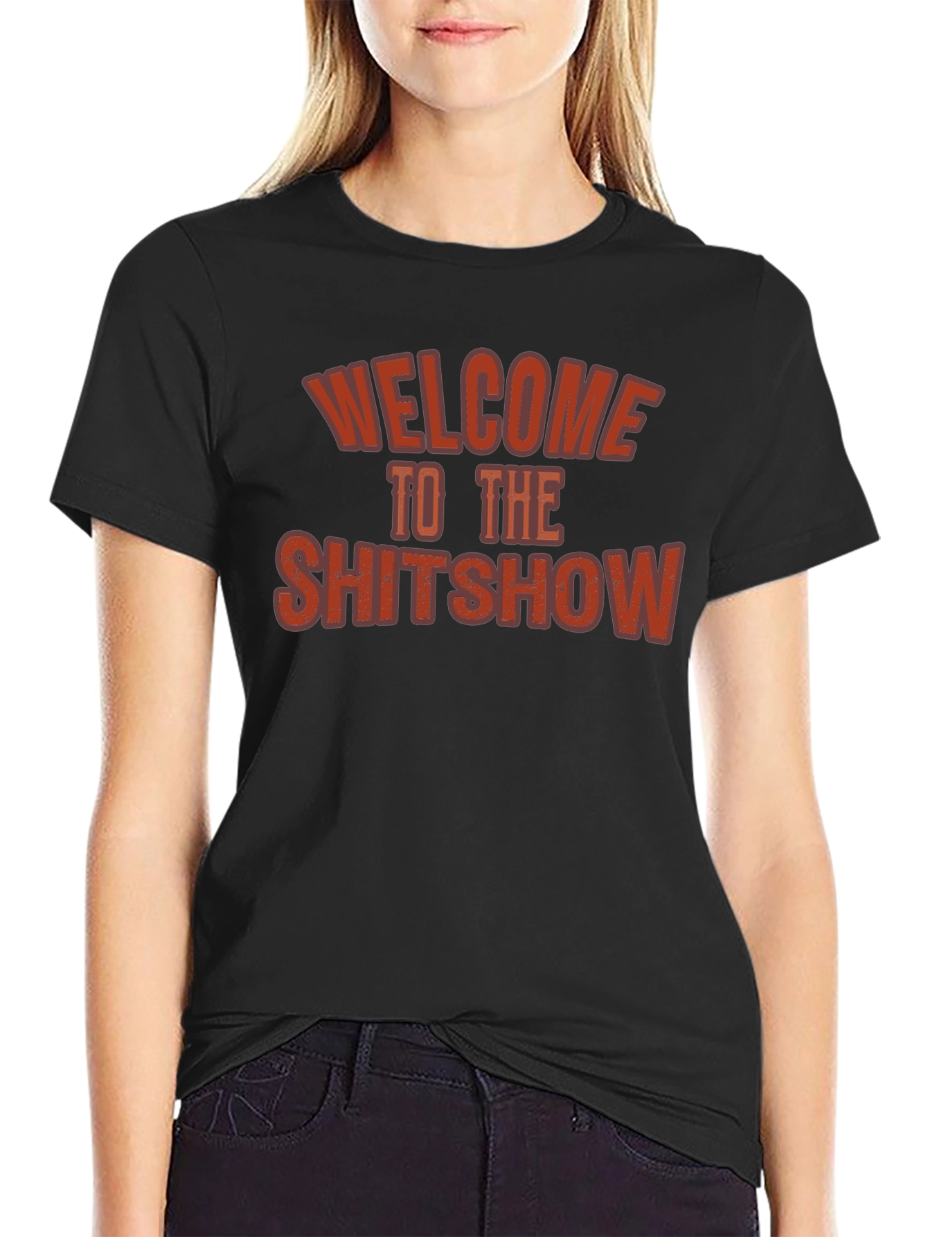 Welcome to The Shitshow T-Shirt - Black Crew Neck