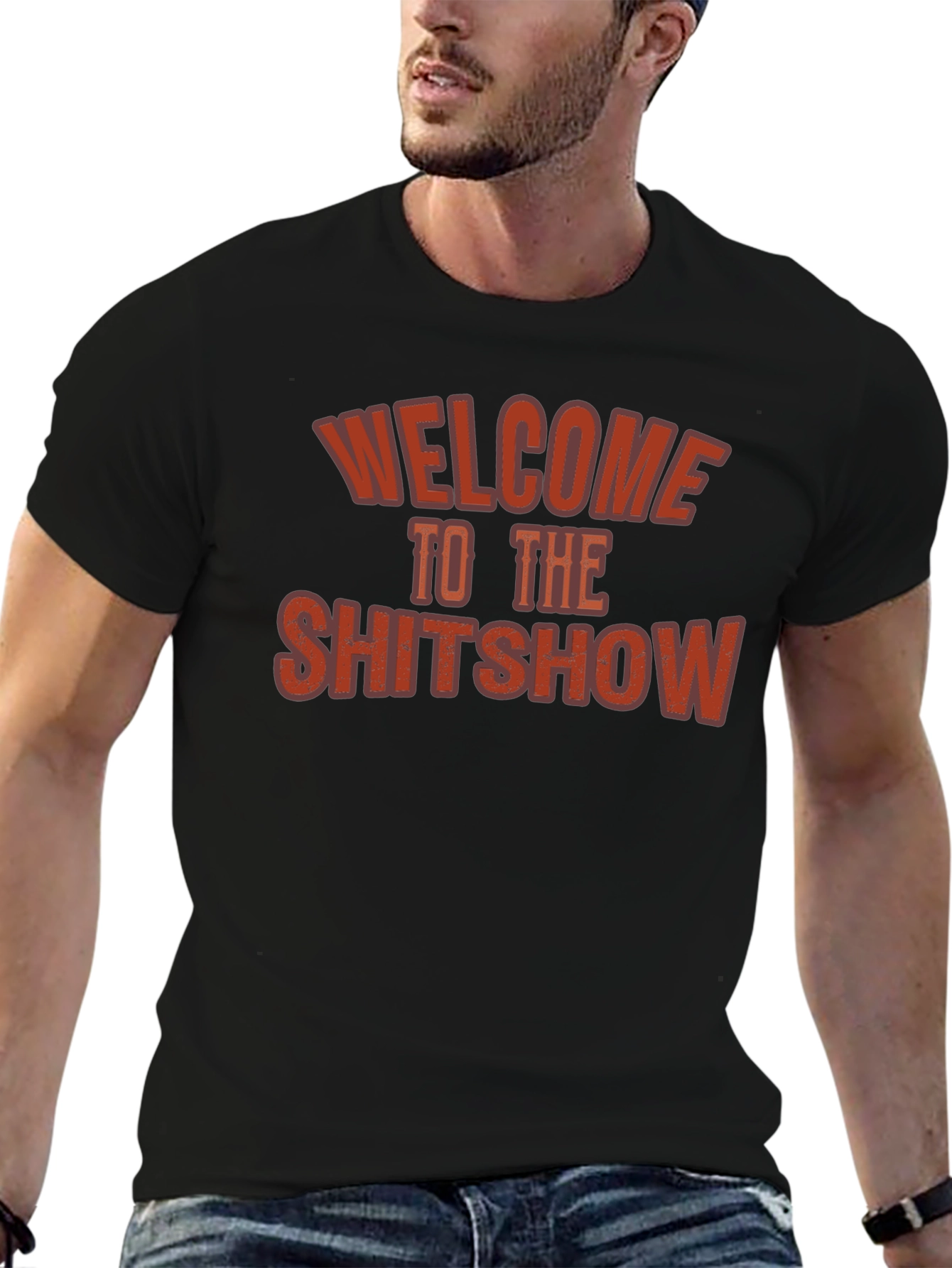 Welcome to The Shitshow T-Shirt - Black Crew Neck
