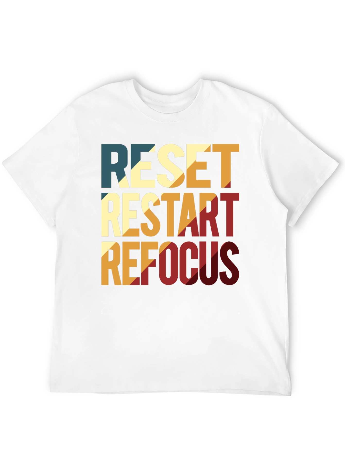 Retro Reset Restart Refocus Graphic T-Shirt