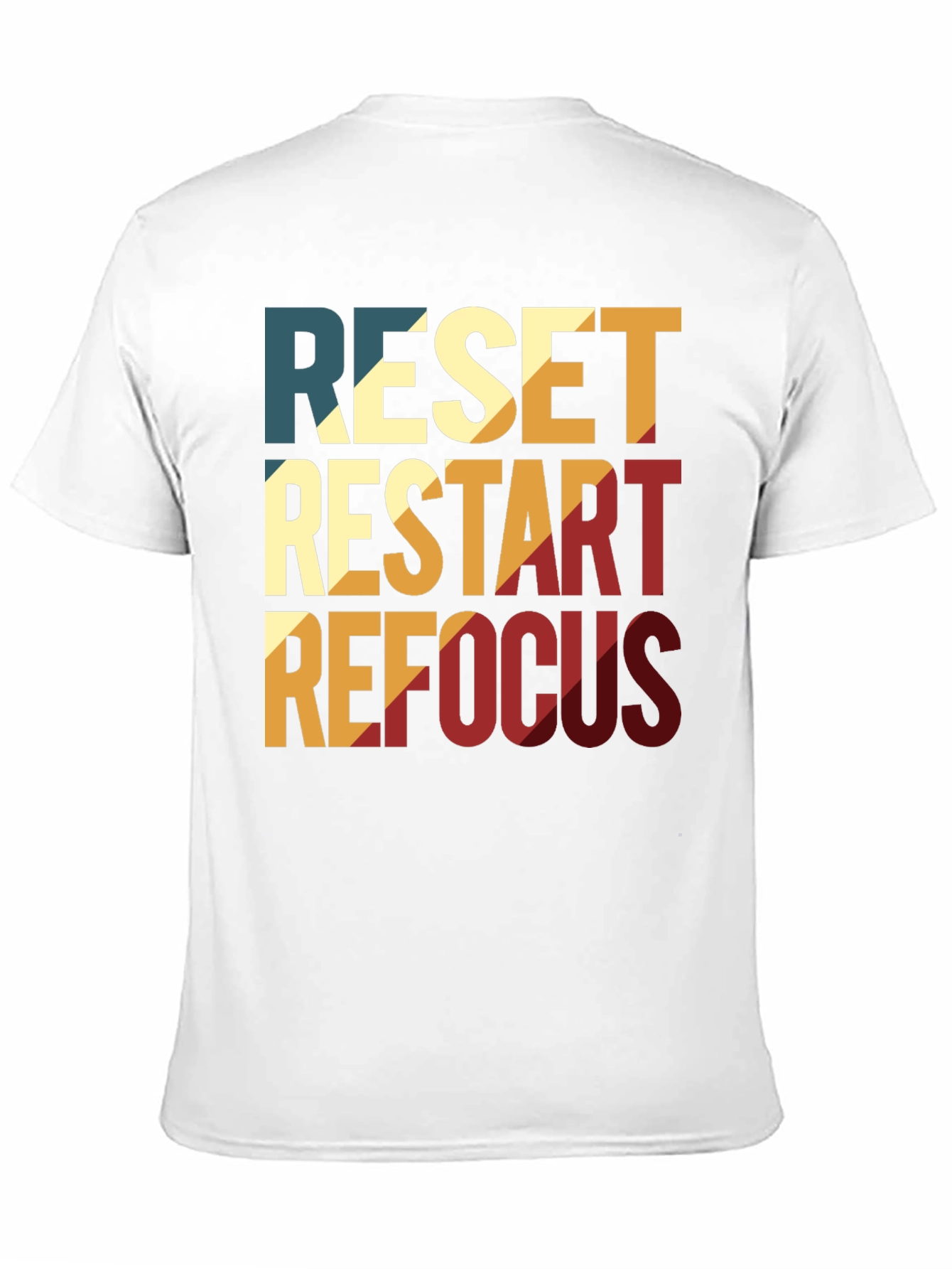 Retro Reset Restart Refocus Graphic T-Shirt