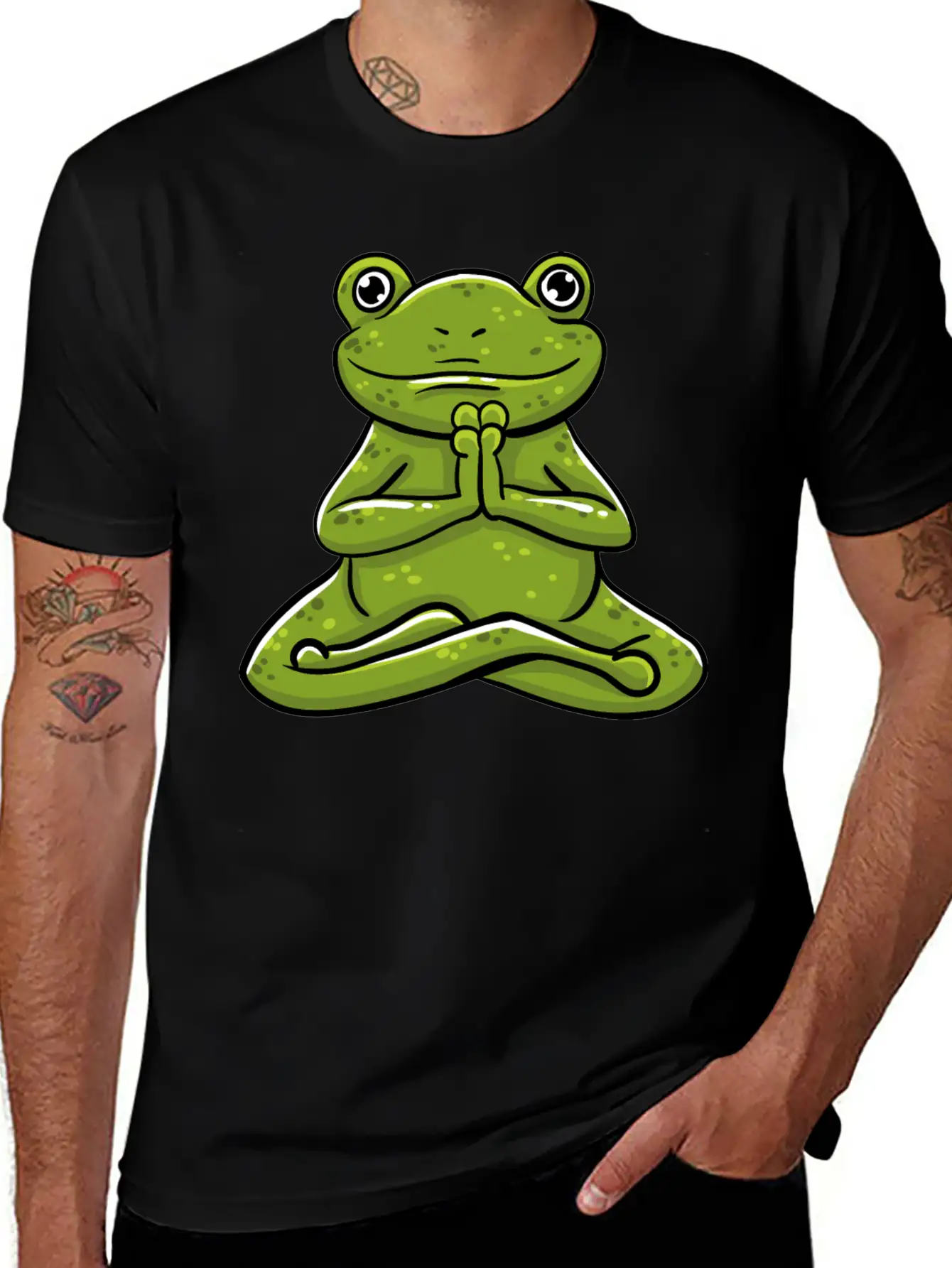 Frog Meditating Unisex Casual T-Shirt – Clean Design For Daily Comfort