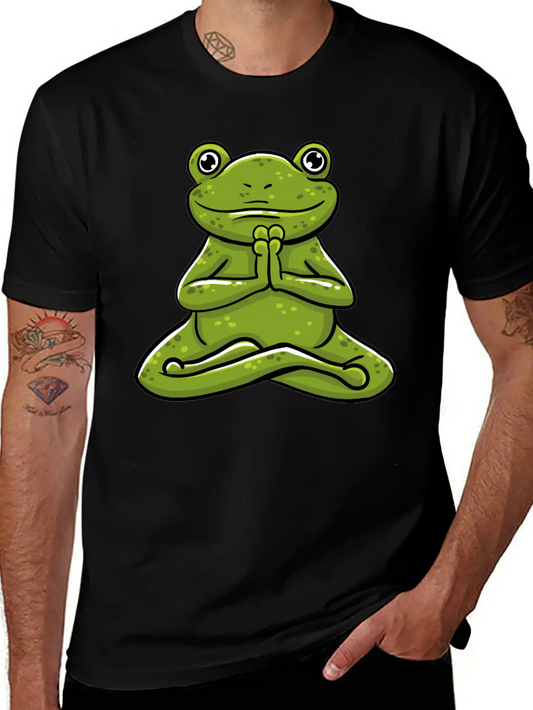 Frog Meditating Unisex Casual T-Shirt – Clean Design For Daily Comfort