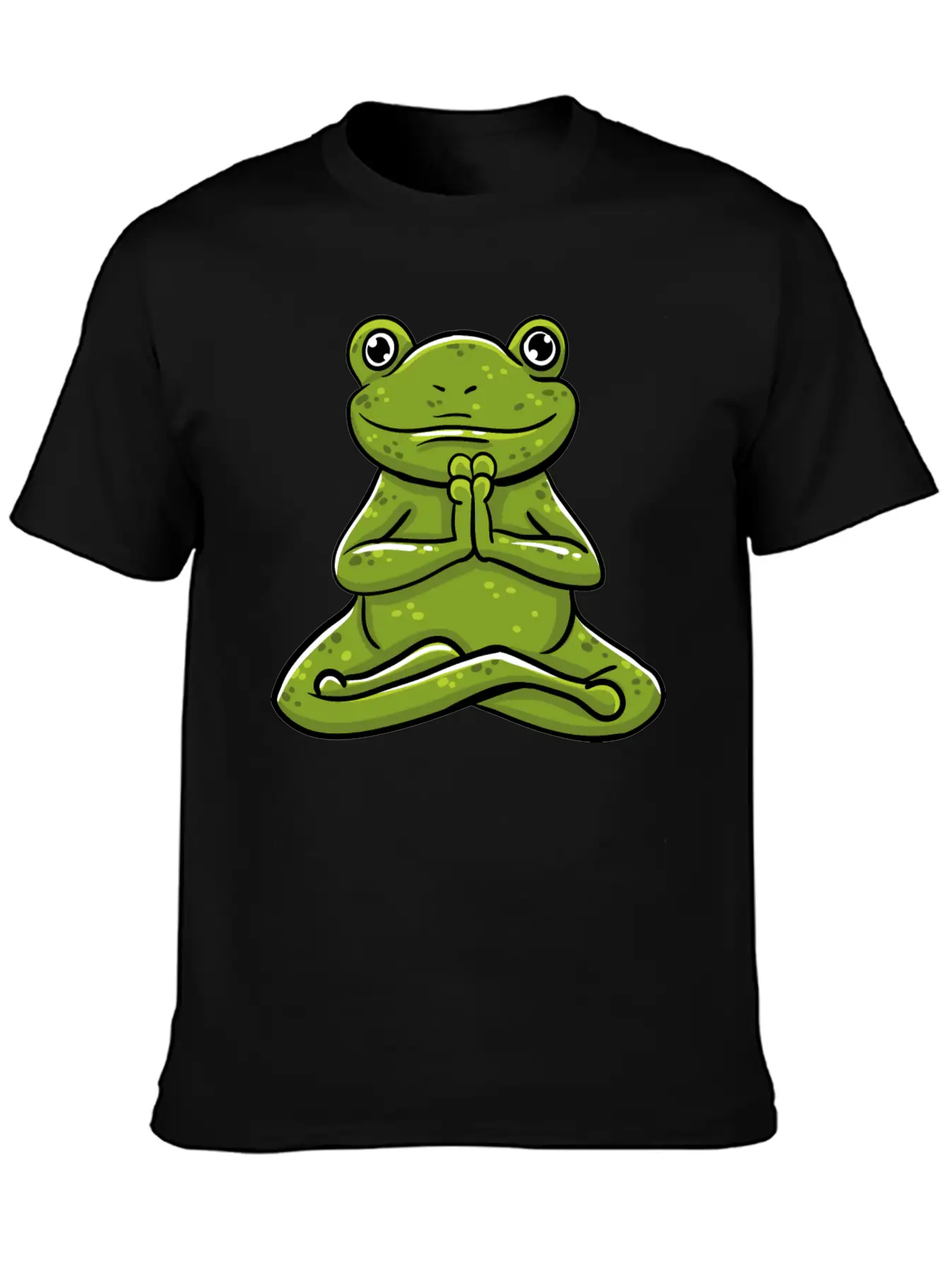 Frog Meditating Unisex Casual T-Shirt – Clean Design For Daily Comfort
