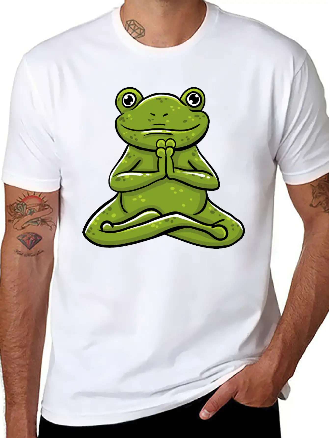 Frog Meditating Unisex Casual T-Shirt – Clean Design For Daily Comfort