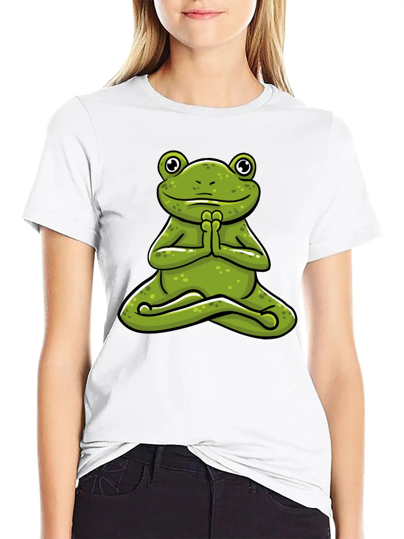 Frog Meditating Unisex Casual T-Shirt – Clean Design For Daily Comfort
