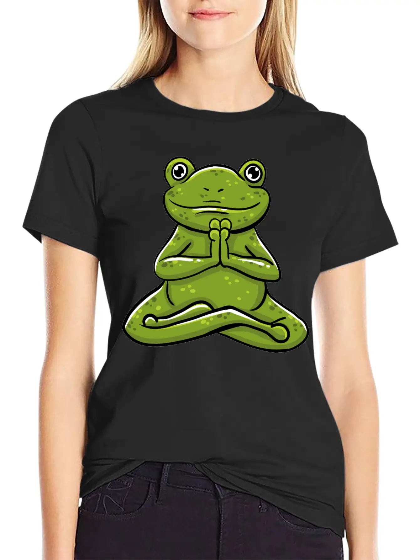 Frog Meditating Unisex Casual T-Shirt – Clean Design For Daily Comfort
