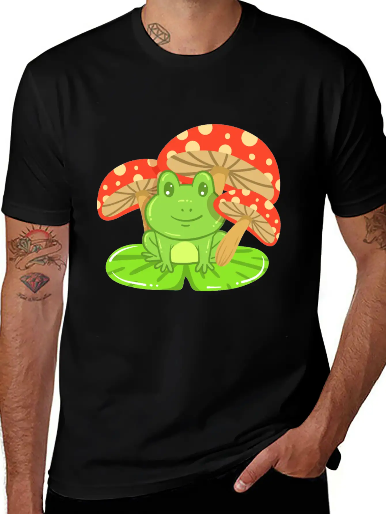 Frog Mushroom Kawaii Unisex Casual T-Shirt – Clean Design For Daily Comfort