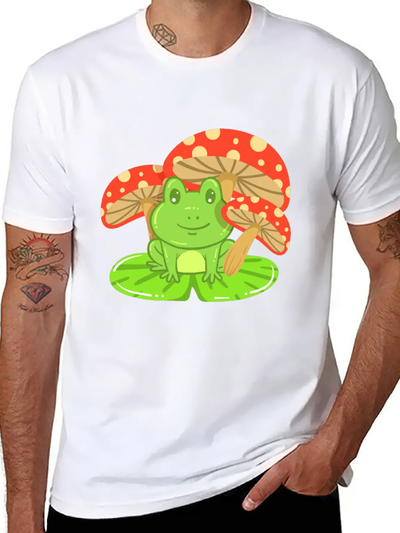 Frog Mushroom Kawaii Unisex Casual T-Shirt – Clean Design For Daily Comfort