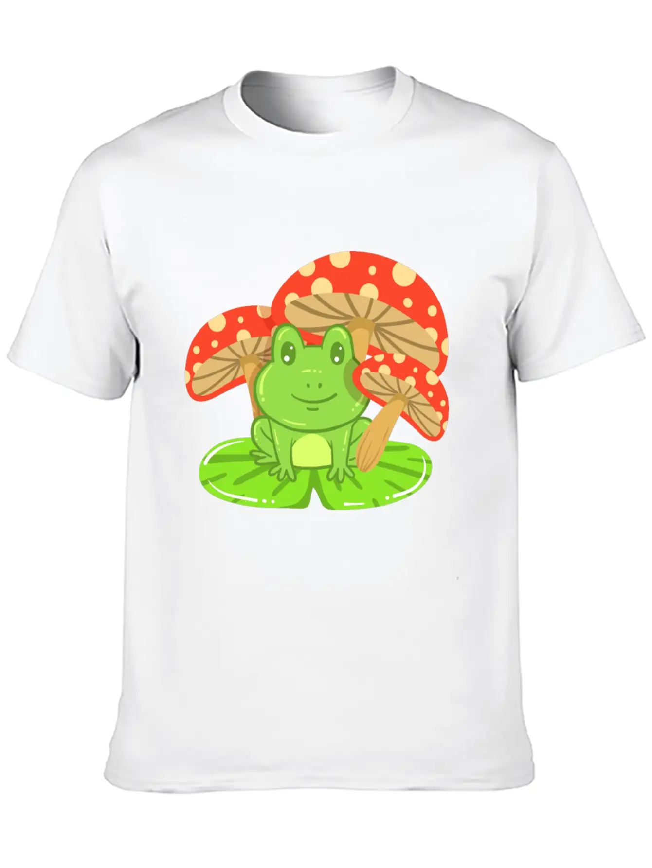 Frog Mushroom Kawaii Unisex Casual T-Shirt – Clean Design For Daily Comfort