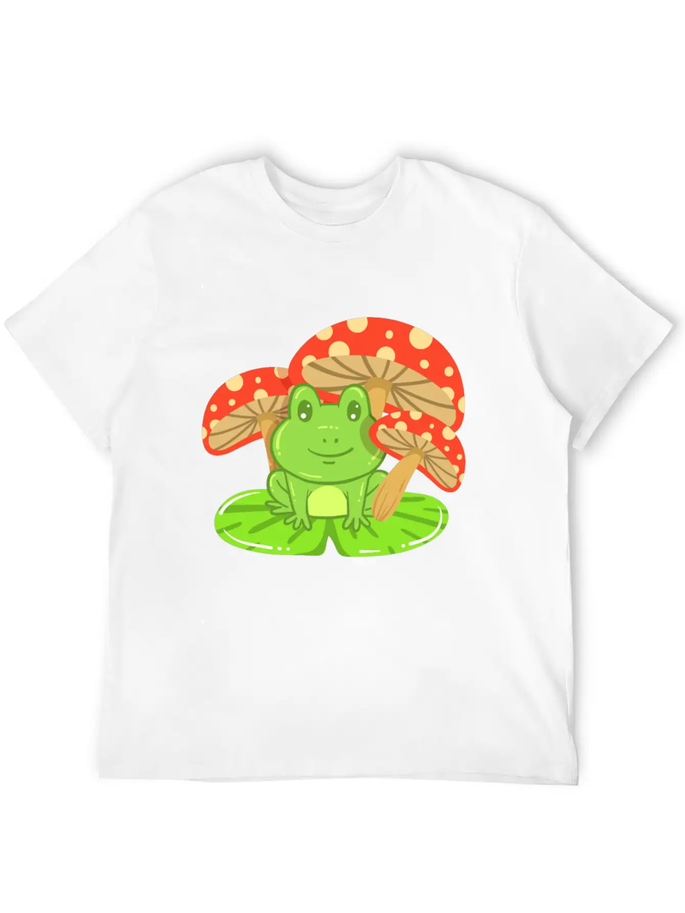 Frog Mushroom Kawaii Unisex Casual T-Shirt – Clean Design For Daily Comfort