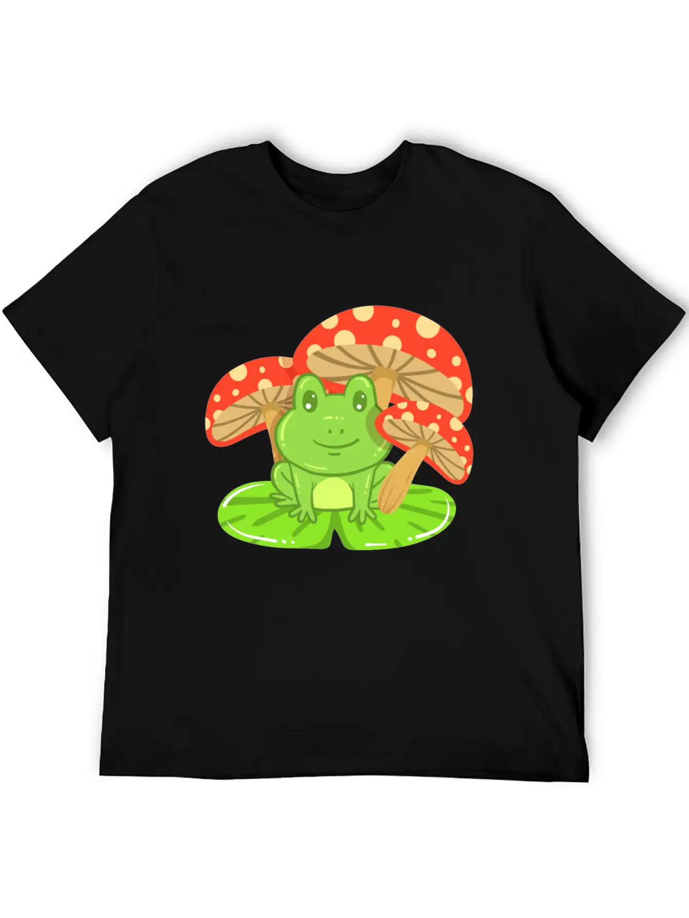 Frog Mushroom Kawaii Unisex Casual T-Shirt – Clean Design For Daily Comfort