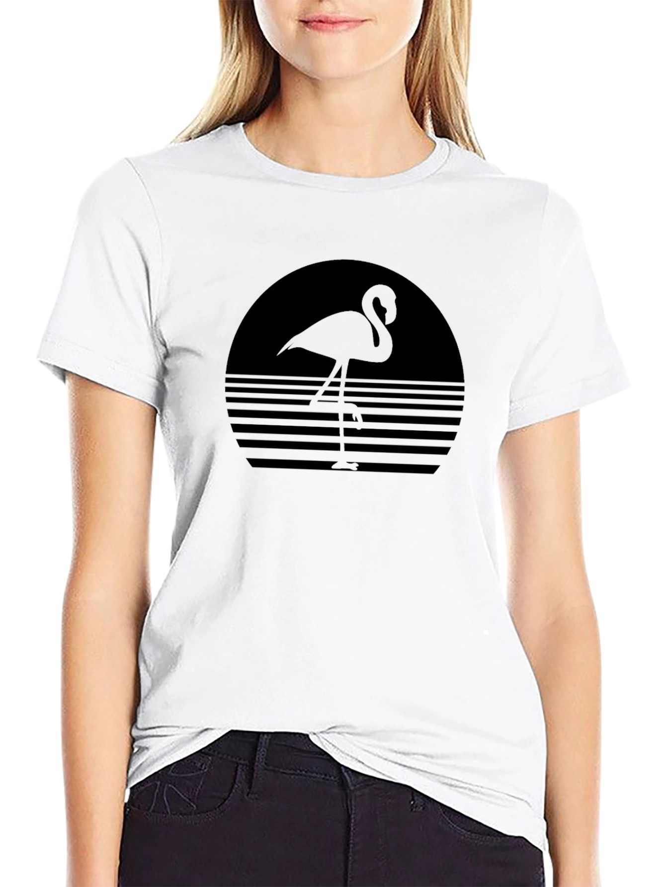 Retro Flamingo Graphic T-Shirt - Cool & Stylish