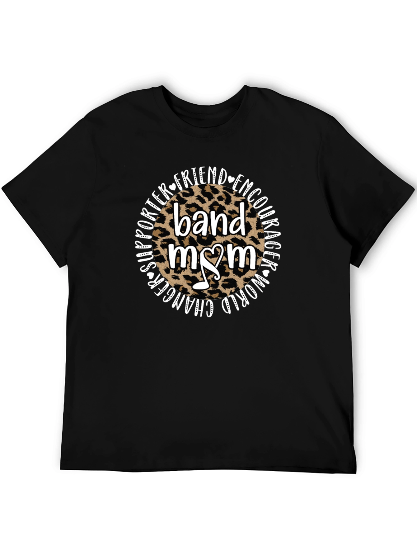 Band Mom Leopard Print Graphic T-Shirt