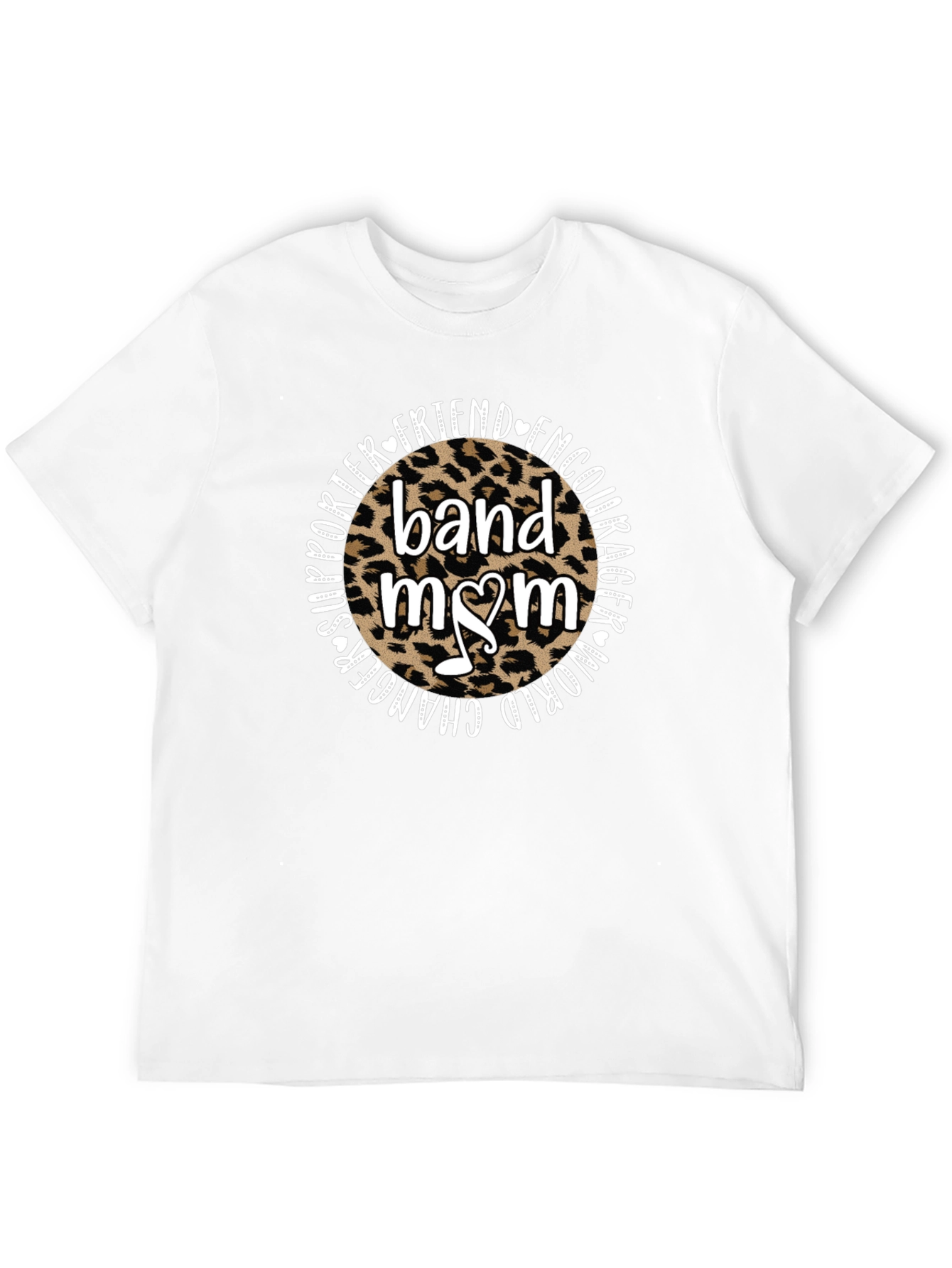 Band Mom Leopard Print Graphic T-Shirt