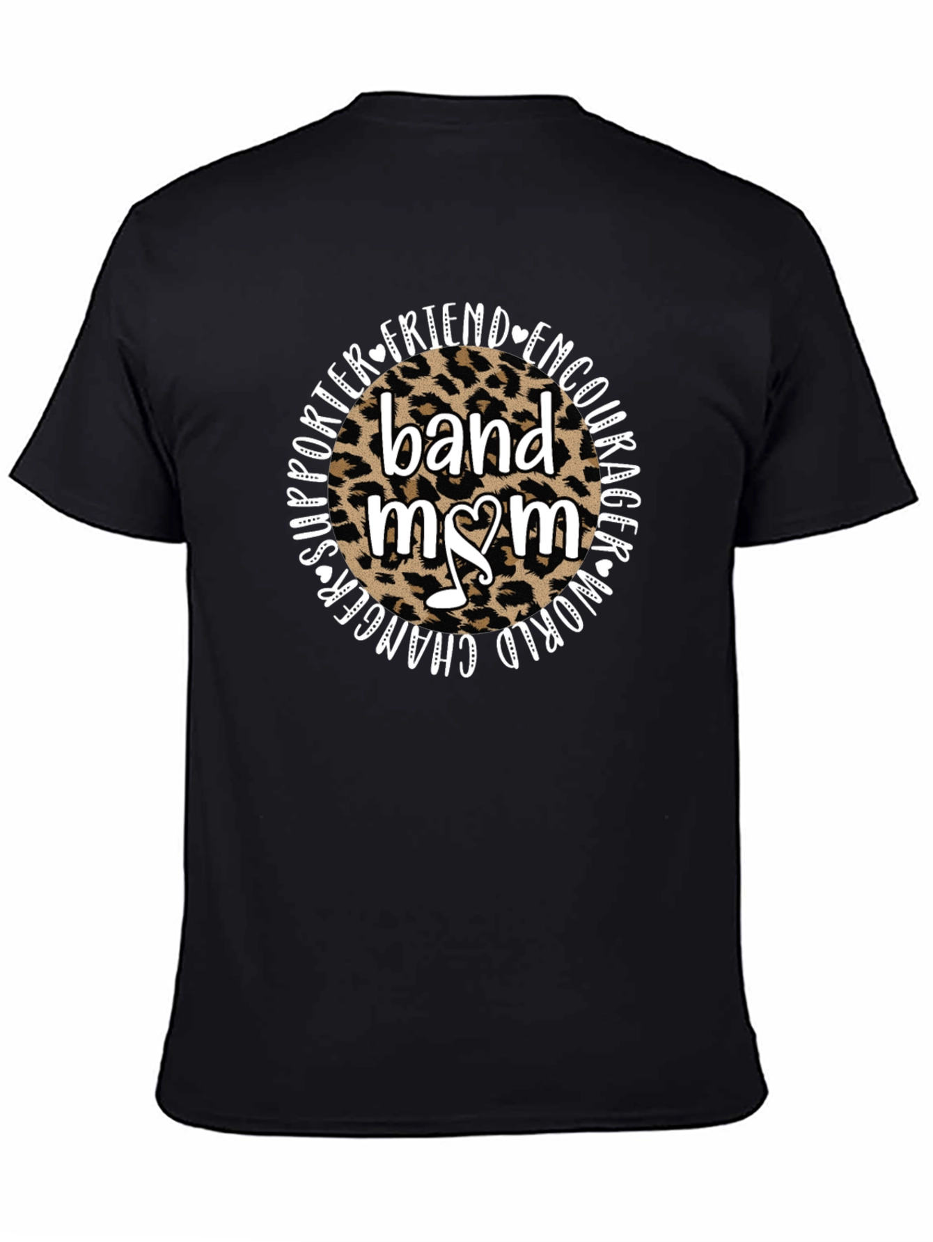 Band Mom Leopard Print Graphic T-Shirt