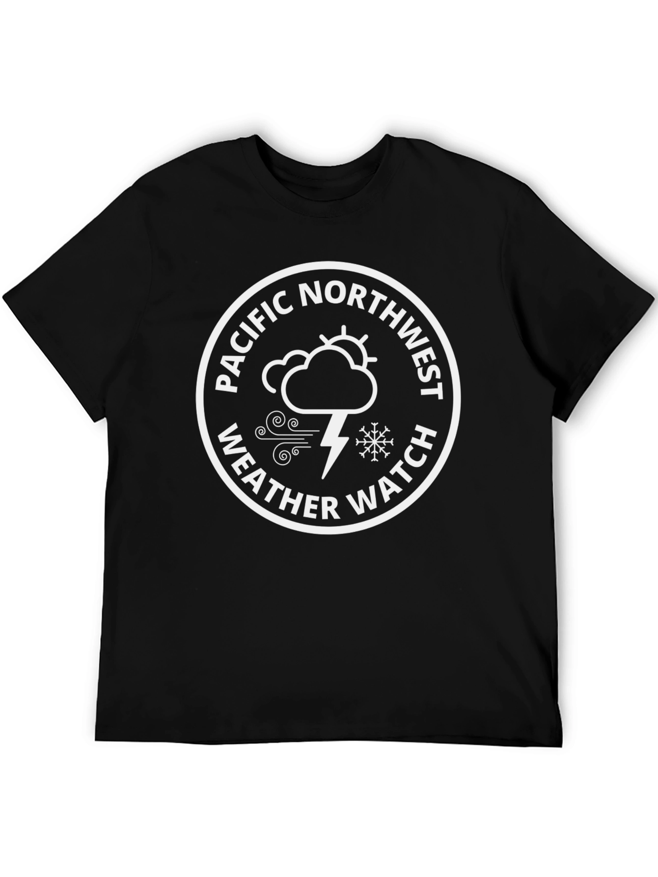 Pacific Northwest Weather Watch T-Shirt - Black