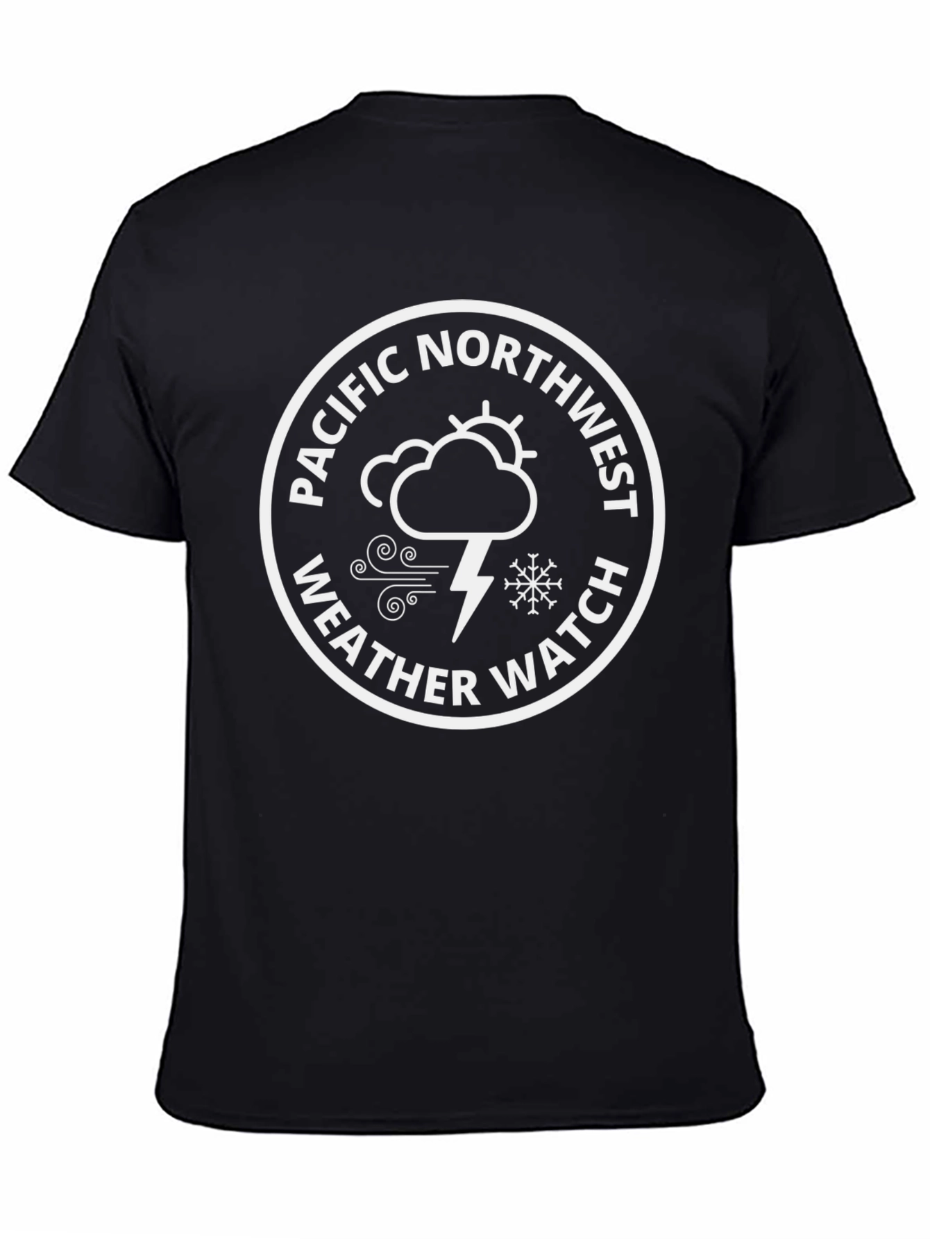 Pacific Northwest Weather Watch T-Shirt - Black