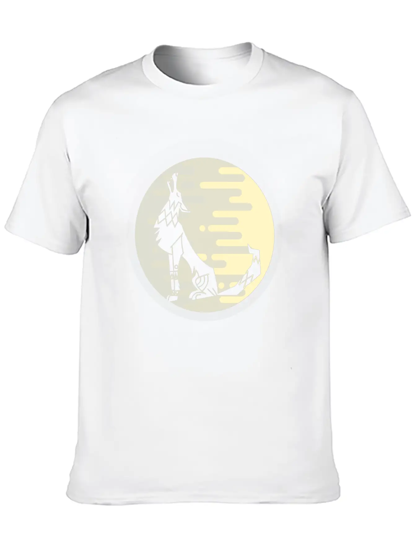 Full Moon Wolf Unisex Casual T-Shirt – Clean Design For Daily Comfort