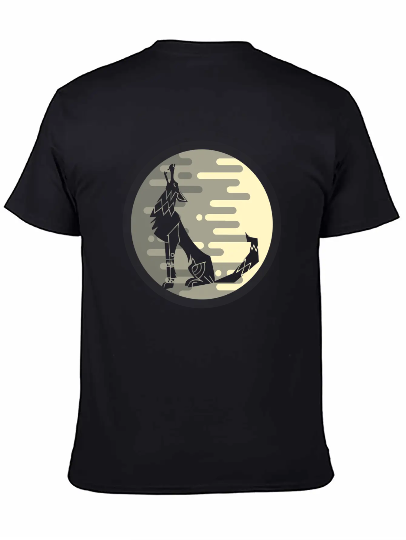 Full Moon Wolf Unisex Casual T-Shirt – Clean Design For Daily Comfort