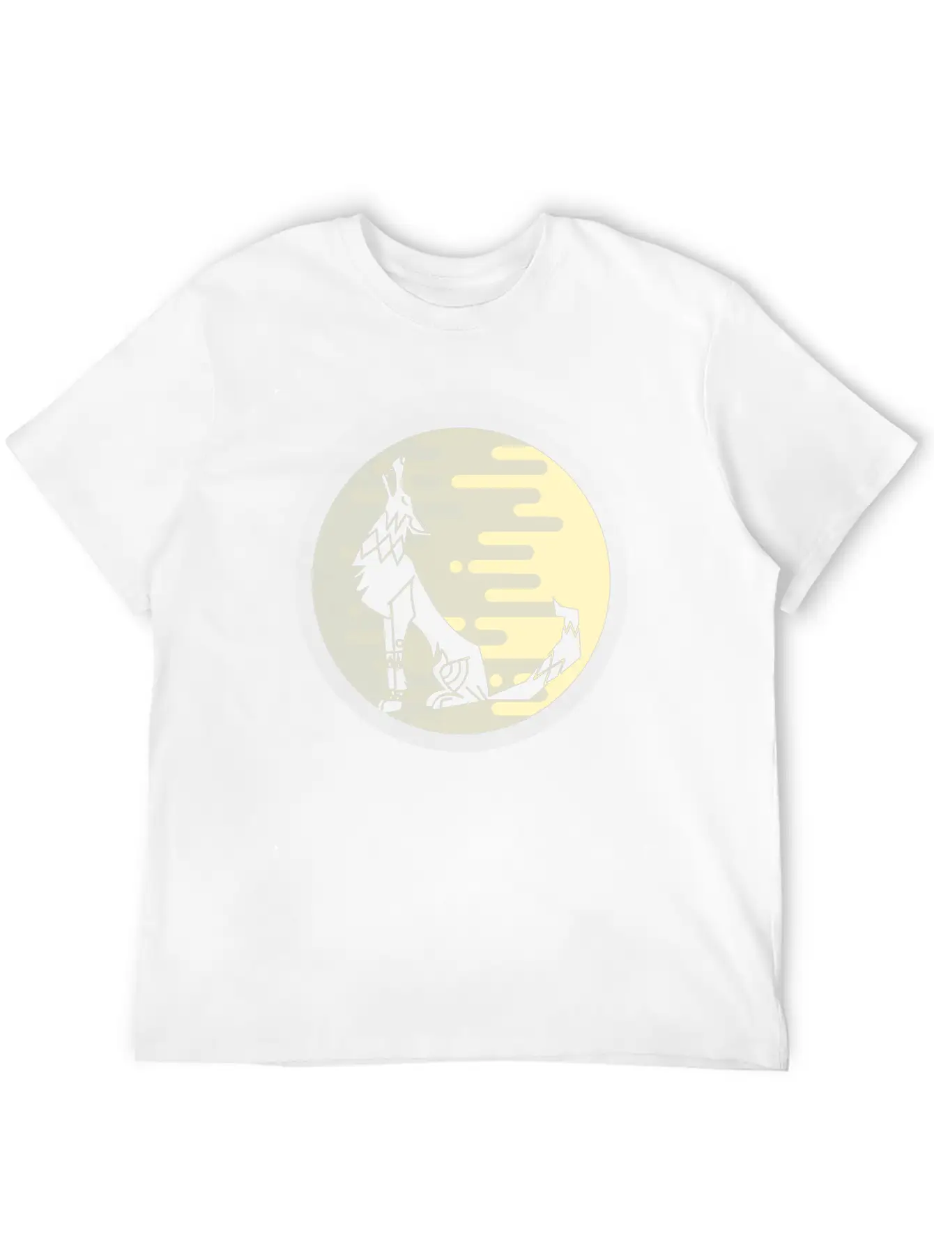 Full Moon Wolf Unisex Casual T-Shirt – Clean Design For Daily Comfort