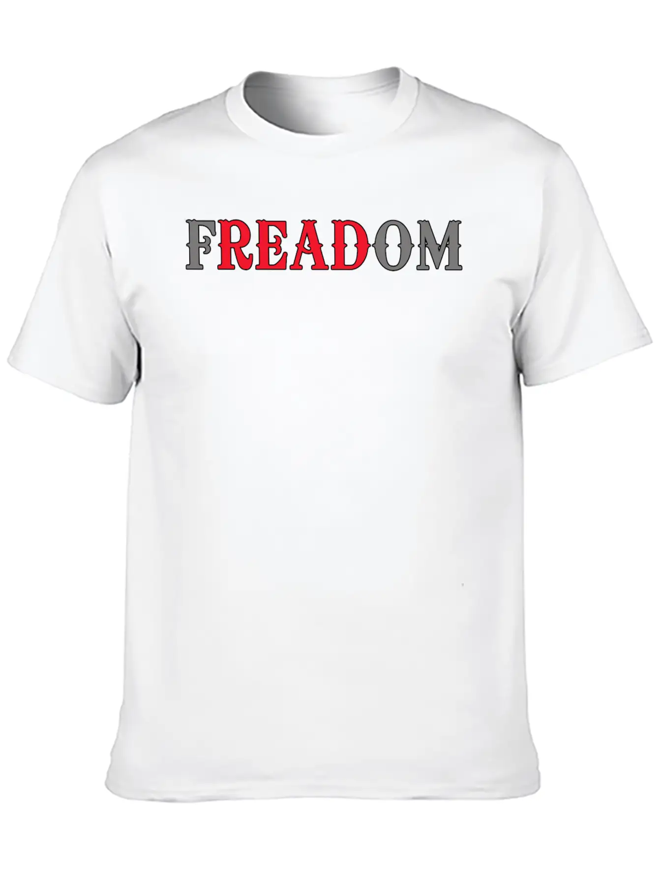 Funny Bookworm - Freadom - Reading Learning Humor Unisex Casual T-Shirt – Clean Design For Daily Comfort