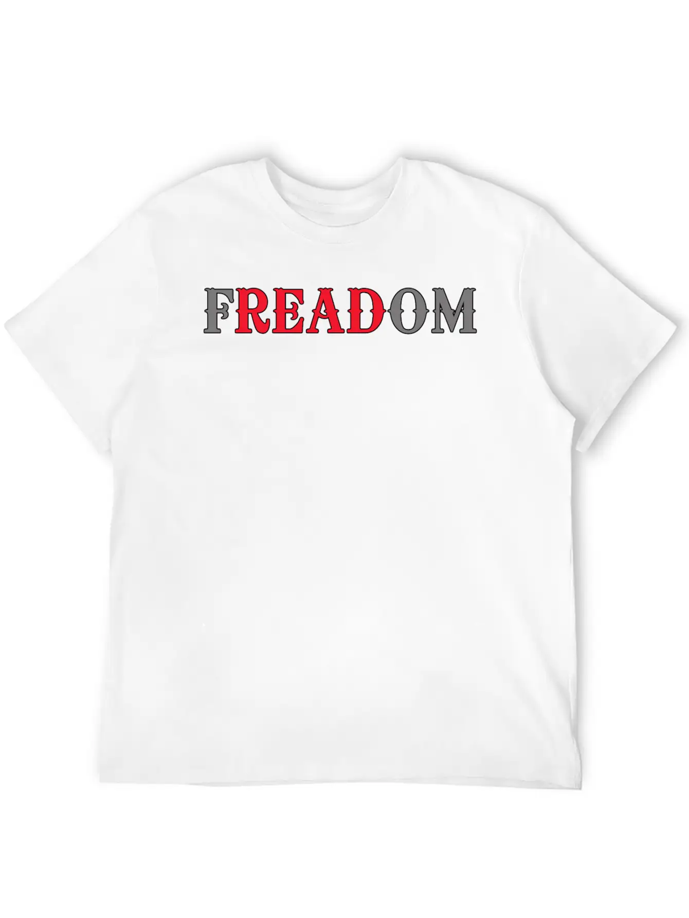 Funny Bookworm - Freadom - Reading Learning Humor Unisex Casual T-Shirt – Clean Design For Daily Comfort