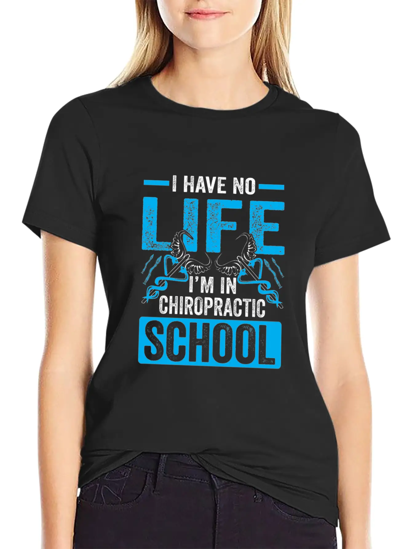 Funny I'm In Chiropractic School Chiropractor Unisex Casual T-Shirt – Clean Design For Daily Comfort