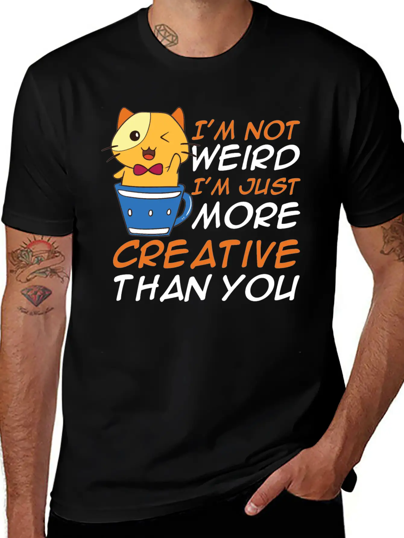 Funny I'm Not Weird I'm Creative Anime Unisex Casual T-Shirt – Clean Design For Daily Comfort