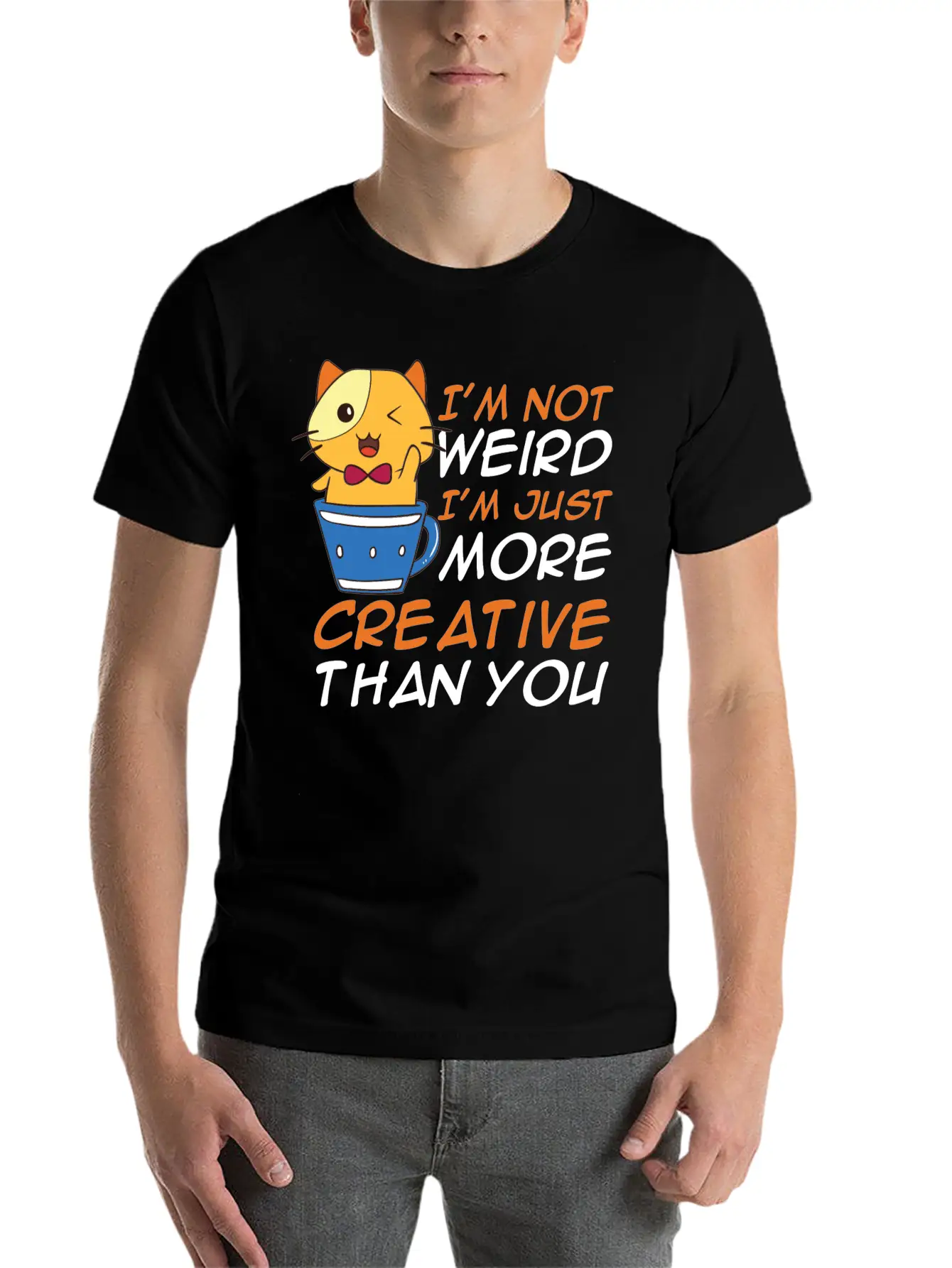Funny I'm Not Weird I'm Creative Anime Unisex Casual T-Shirt – Clean Design For Daily Comfort