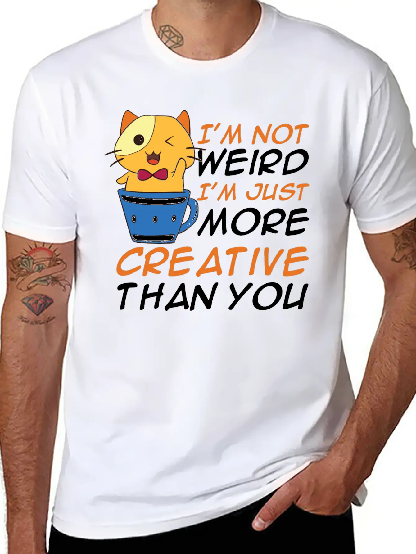 Funny I'm Not Weird I'm Creative Anime Unisex Casual T-Shirt – Clean Design For Daily Comfort
