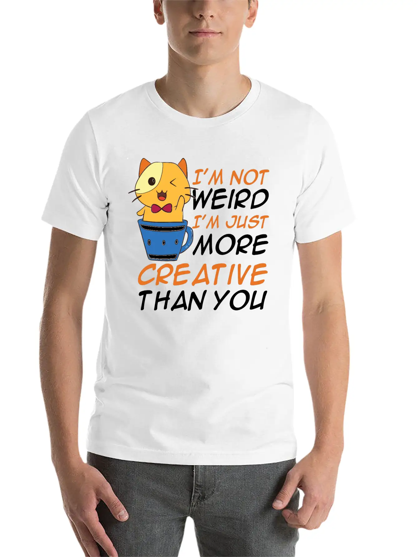 Funny I'm Not Weird I'm Creative Anime Unisex Casual T-Shirt – Clean Design For Daily Comfort