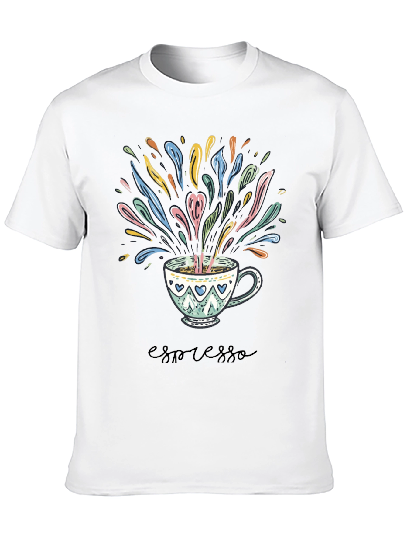 Espresso T-Shirt with Coffee Cup Graphic
