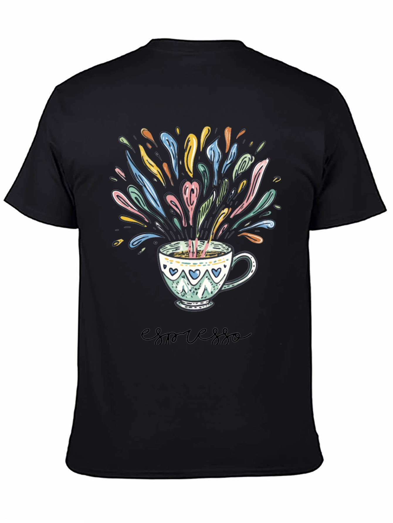 Espresso T-Shirt with Coffee Cup Graphic
