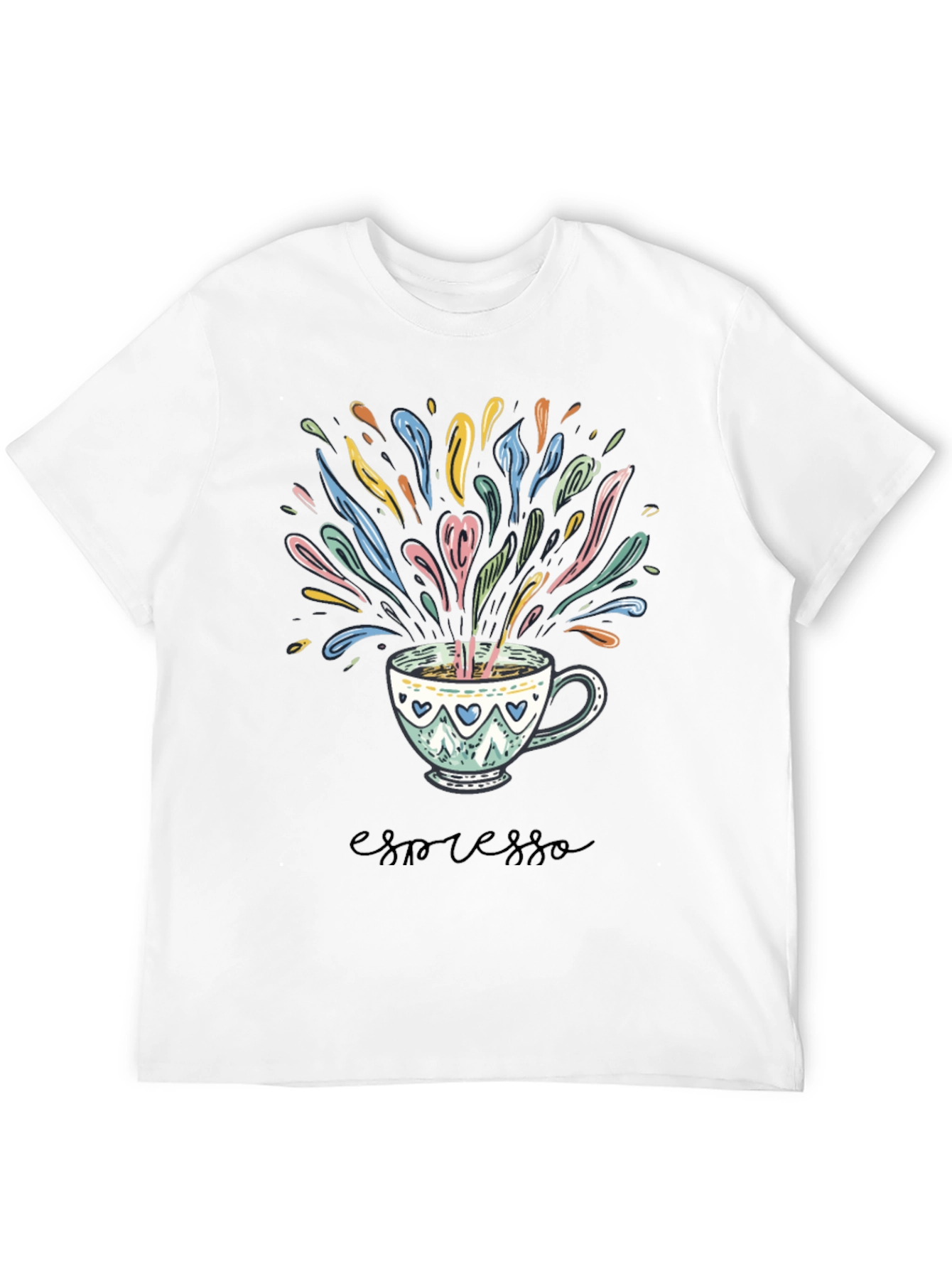 Espresso T-Shirt with Coffee Cup Graphic