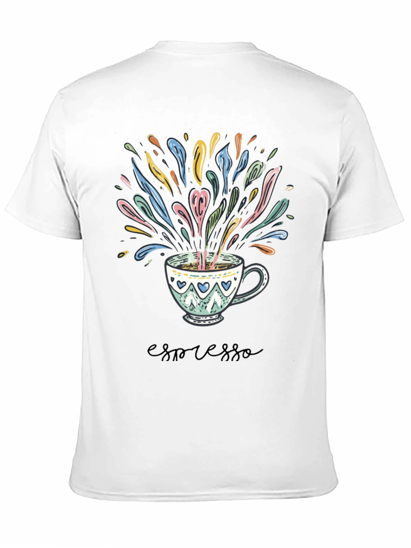 Espresso T-Shirt with Coffee Cup Graphic