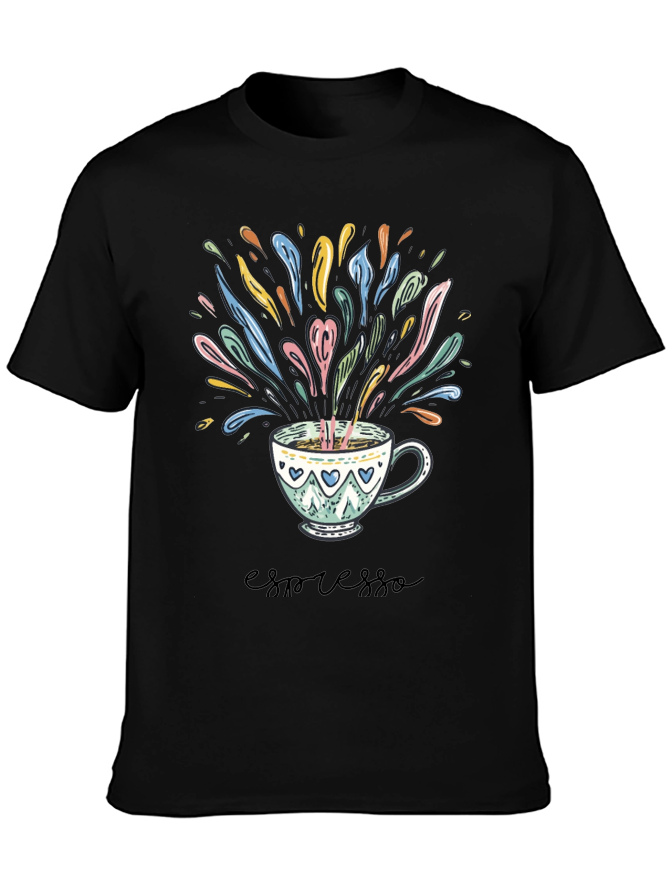 Espresso T-Shirt with Coffee Cup Graphic